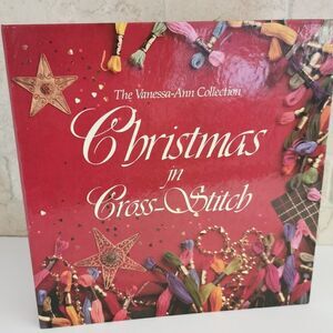 1990s Vanessa Ann Christmas Cross-Stitch Patterns Binder Vintage Holiday Craft